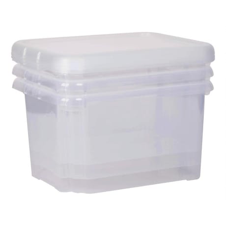 Eda lot de 3 boites de rangement funny box 18l naturel