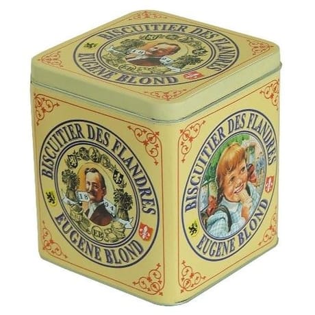 Eugène blond coffret métal collection gaufrettes amusantes vanille 400g