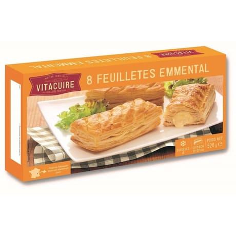 Vitacuire 8 feuilletés fromage 520g