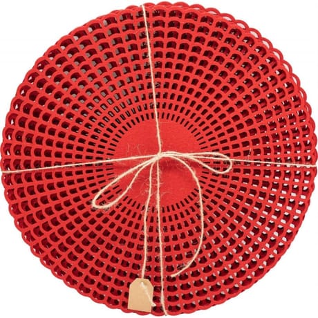 Set de table 32cm ajoure en feutrine rouge