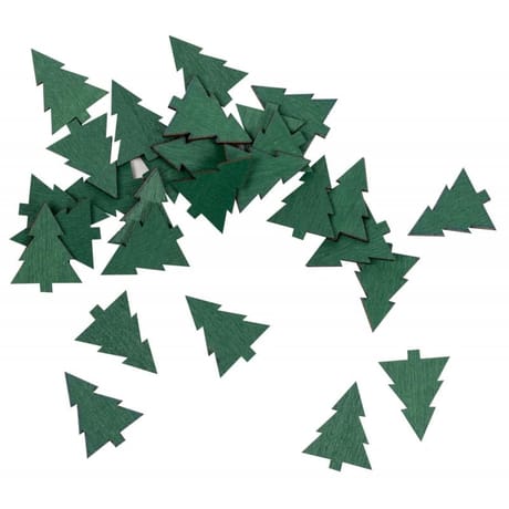 Confettis en bois sapins vert sapin x30