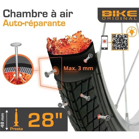 Chambre à air autoréparante 28"