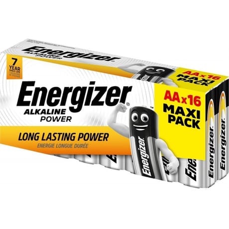 Energizer piles alcalines energizer power AA/LR6, pack de 16