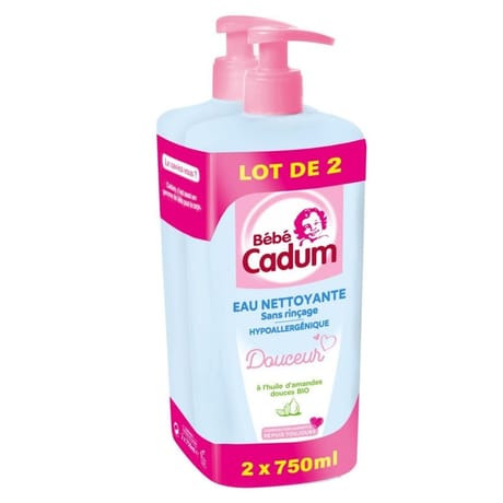 Cadum bb eau pure nettoyante lot de 2x750ml