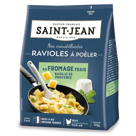 Saint jean ravioles à poêler au fromage frais basilic de provence 310g