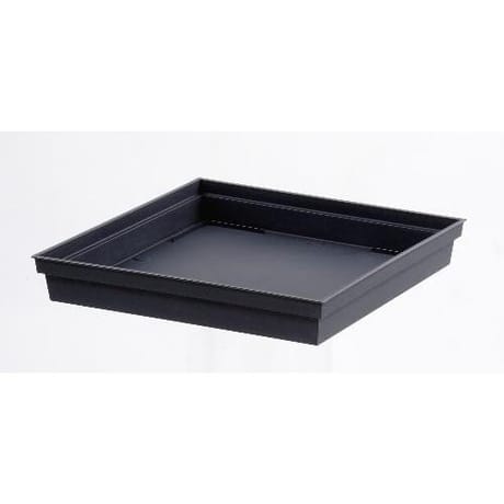 Soucoupe toscane 32.6cm carrée pour pots carré  gris anthracite