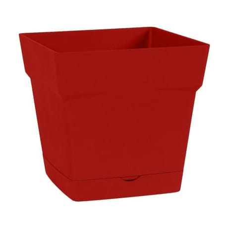 Pot toscane carré 17,40cm rubis