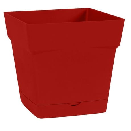 Pot toscane carré 24,80cm rubis