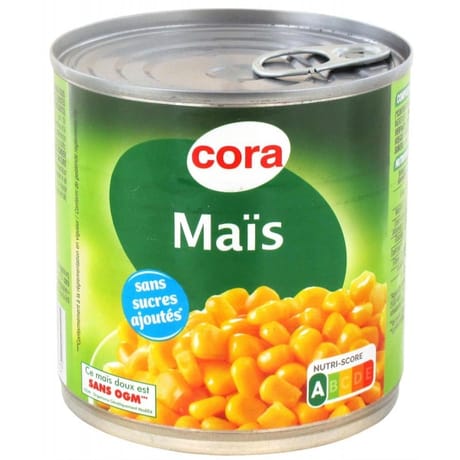 Cora maïs doux en grains 285g