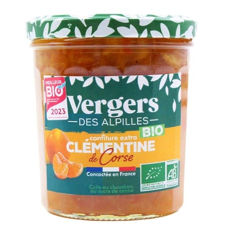 Vergers des Alpilles bio confiture clémentine de corse bio 370g