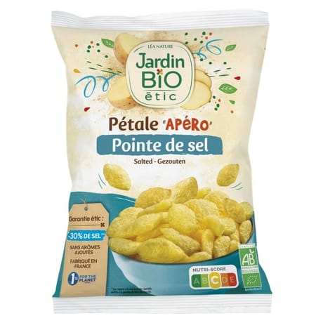 Jardin bio étic pétales apéro pointe de sel bio sachet 85g