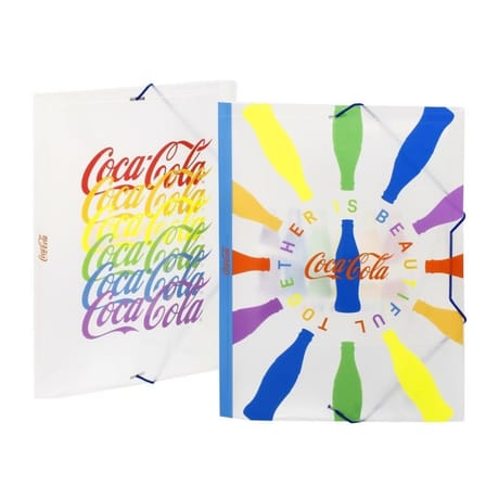 Chemise a elastique 3 rabats a4 polypropylene coca cola