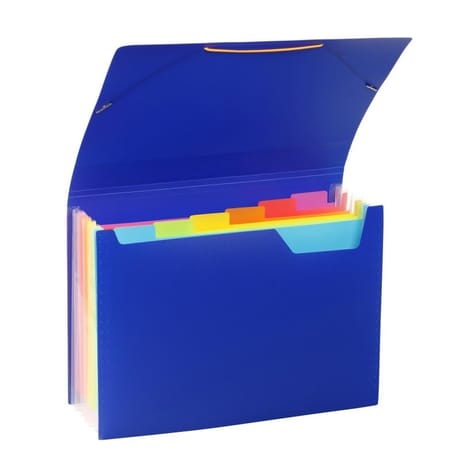 Trieur extensible 6 compartiments a4 polypropylene happy fluo
