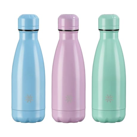 Gourdes unies coloris pastels 350ml inox aqua