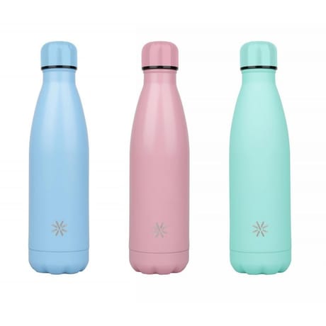 Gourdes unies coloris pastels 500ml inox aqua