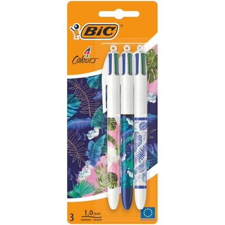 BIC 4 Couleurs Botanique x3
