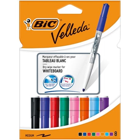 Bic velleda feutres effacable x8