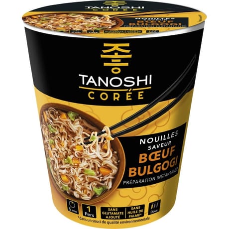 Tanoshi cup nouilles bulgogi 65g