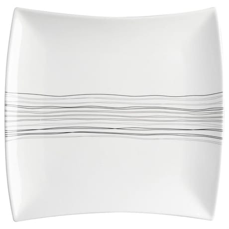 Assiette plate carrée lignes 26 cm
