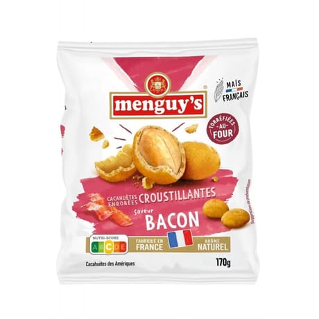 Menguy's cacahuètes enrobées saveur bacon 170g