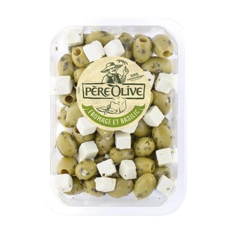 Père olive olives fromage & basilic 400g
