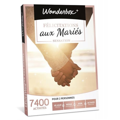 Wonderbox félicitations aux mariés sensation