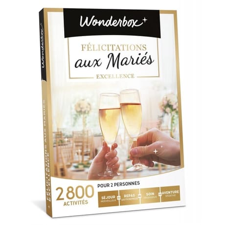 Wonderbox félicitations aux mariés excellence