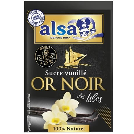 Sucre vanille or noir des isles alsa 5 sachets 40 g