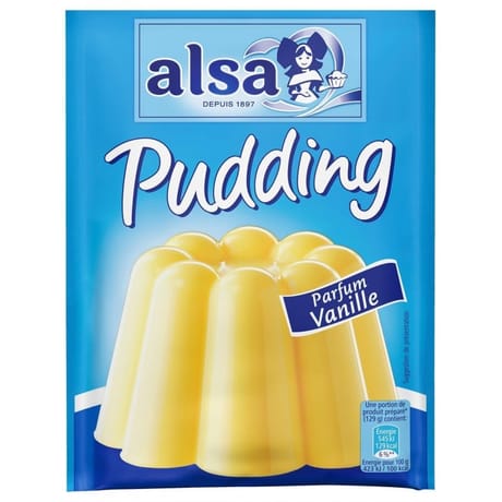 Pudding vanille alsa 3 sachets 111g