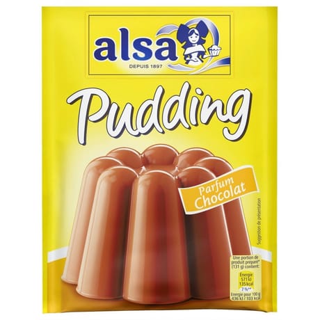 Pudding chocolat alsa 3 sachets 134g