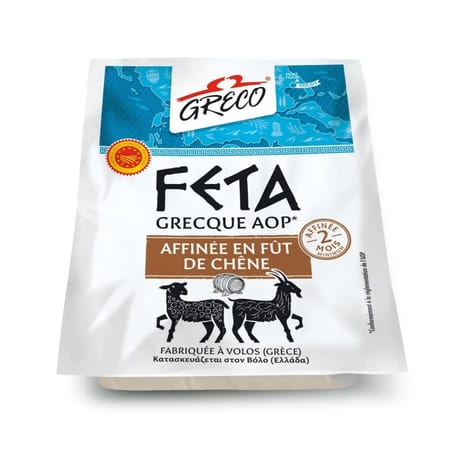 Greco feta aop affinée en fût de chène aop 150g