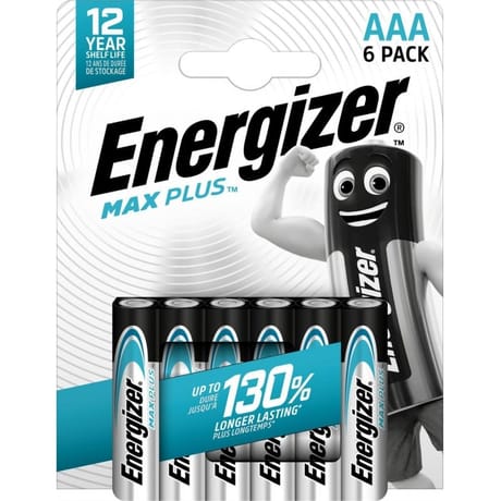Energizer 6 piles aaa/lr3 max plus dure jusqu'a 130% plus longtemps