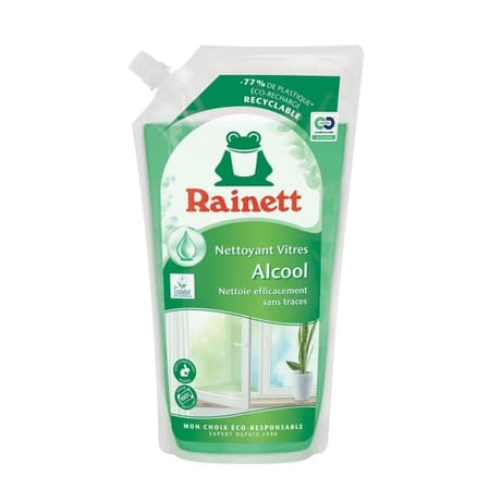 Rainett nettoyant vitres alcool recharge poche 1l