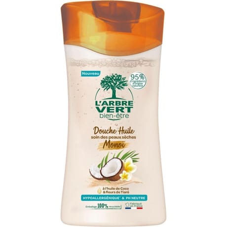 L'arbre vert bien être douche huile monoi à l'huike de coco & fleur de tiare 250ml