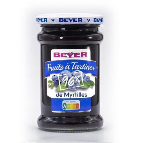 Beyer fruits à tartiner 96% de myrtilles 240g