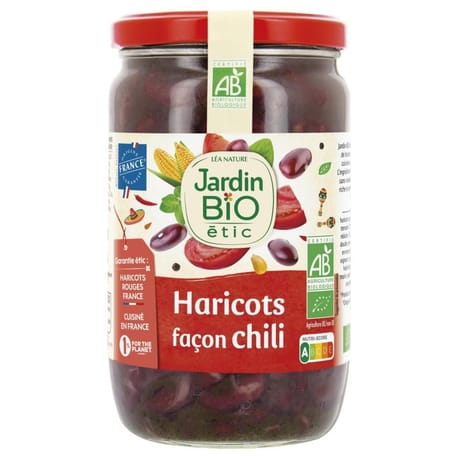 Jardin bio étic haricots rouges façon chili bio 670g