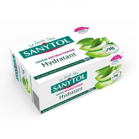 Sanytol savon solide antibacterien hydratant bio 0.1kg