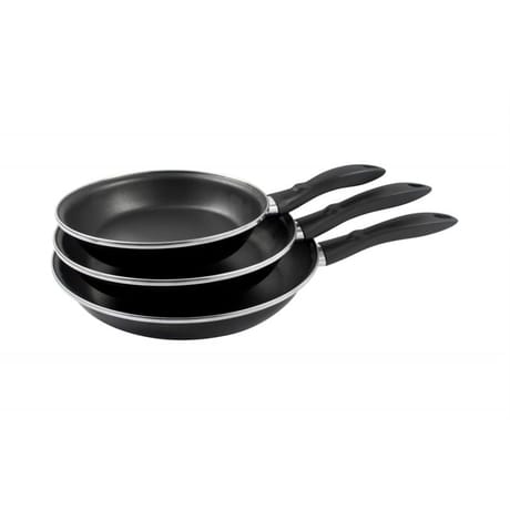 Lot de 3 poêles 20+22+26 cm induction