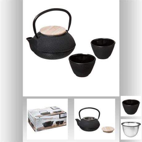 Coffret service à thé fonte terre 80 cl