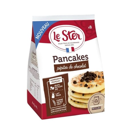 Le Ster pancakes pépites de chocolat x8 280g
