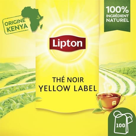 Lipton thé yellow label x100s - 200g