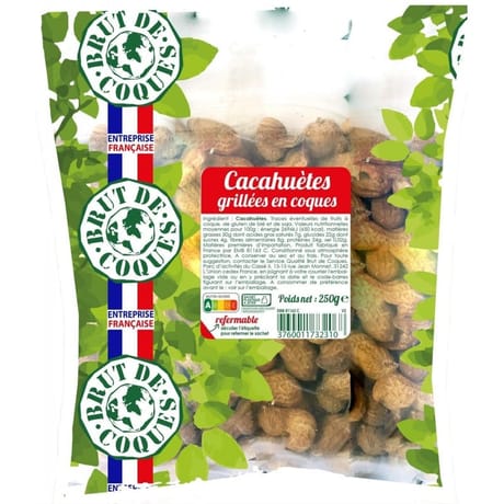 Brut de coques cacahuètes grillées 250g