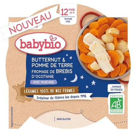 Babybio assiette pomme de terre rouge de notre ferme & fromage