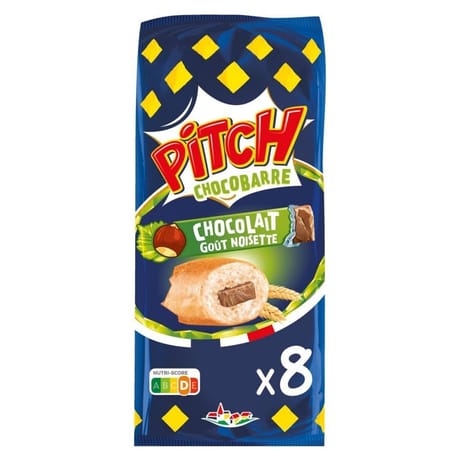 Pitch brioche chocobarre noisette x8 300g