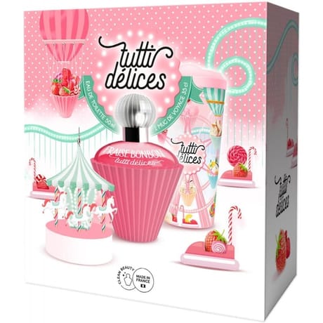 Tutti délices fraise bonbon coffret pour femme - eau de toilette vapo