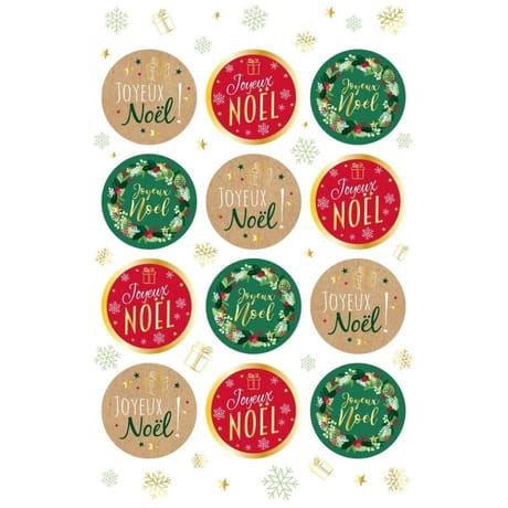 24 stickers de Noël (modèle 2)
