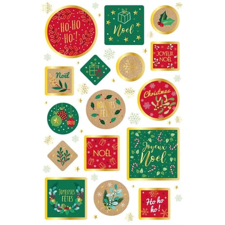 32 stickers de Noël (modèle 3)