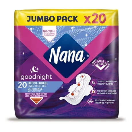 Nana ultra goodnight serviettes x 20