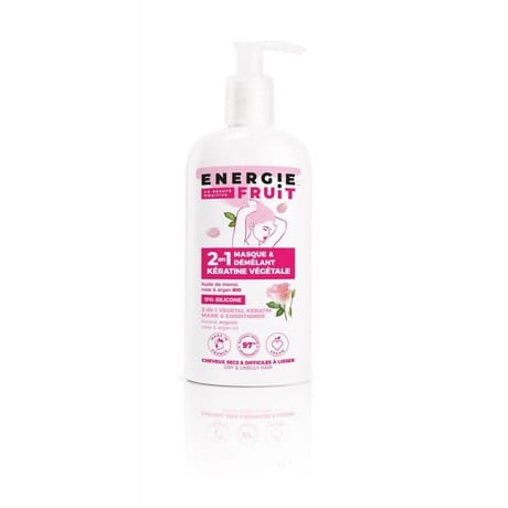Energie fruit masque kératine vegetal - monoï rose et huile d'argan bio 300ml