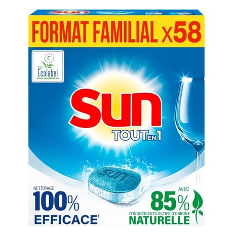 Sun tablettes lave-vaisselle tout en 1 x58 tablettes